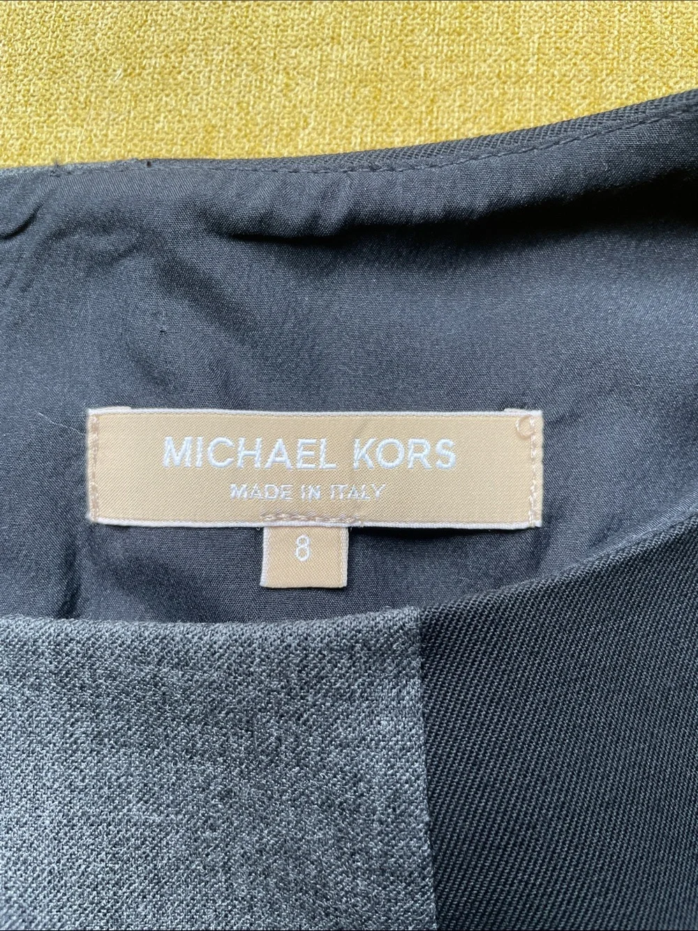 Michael Kors Sleeveless Gray and Black Panel Fit-and-Flare Dress
